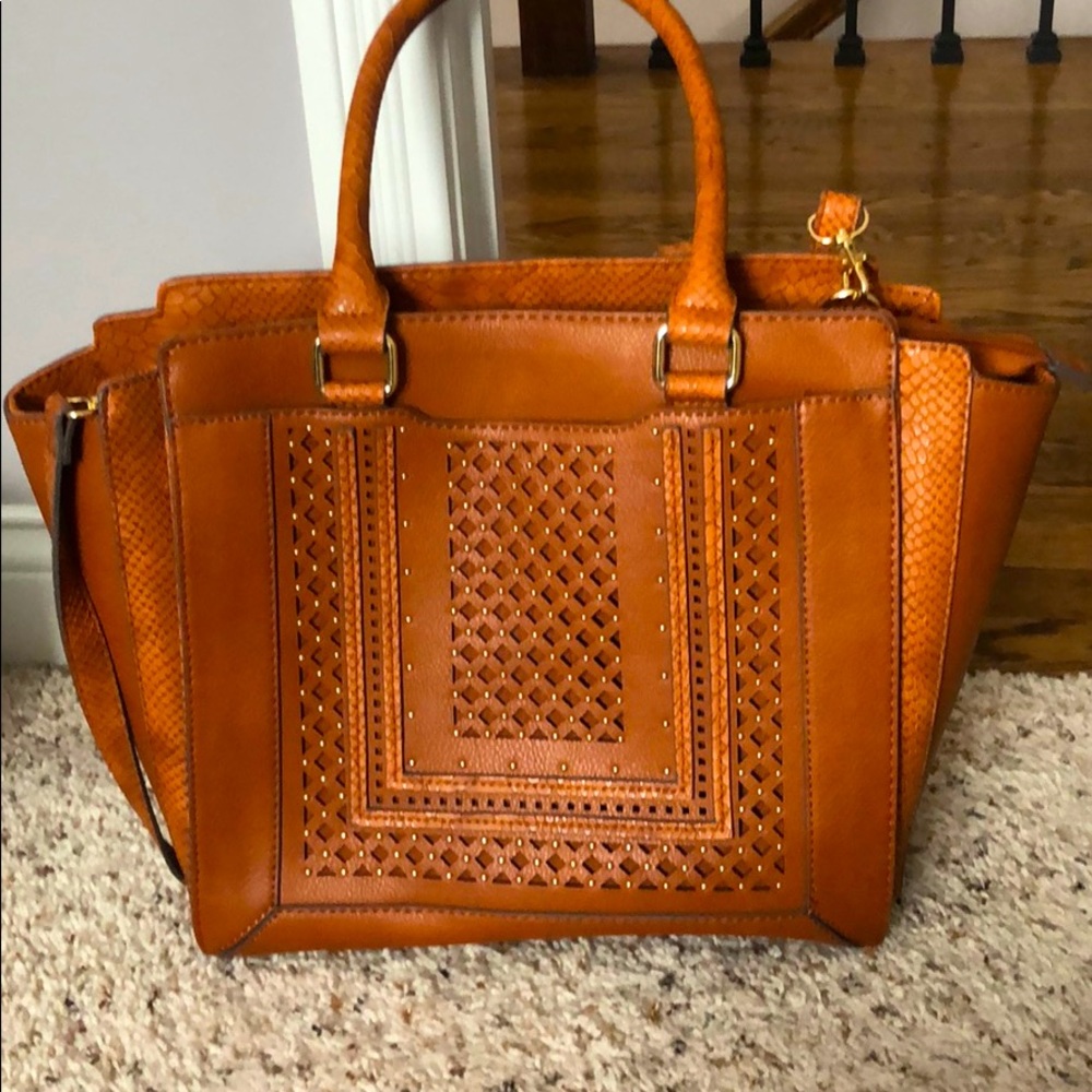 Aldo cognac large tote